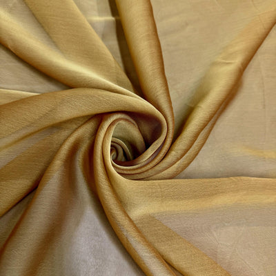 Jolene GOLD DARK GOLD Polyester Two-Tone Chiffon Fabric by the Yard