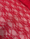 Emily RED Floral Nylon 4-way Stretch Spandex Lace Fabric