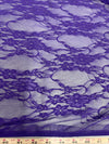 Emily PURPLE Floral Nylon 4-way Stretch Spandex Lace Fabric