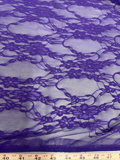 Emily PURPLE Floral Nylon 4-way Stretch Spandex Lace Fabric
