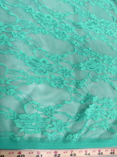 Emily LIGHT JADE Floral Nylon 4-way Stretch Spandex Lace Fabric