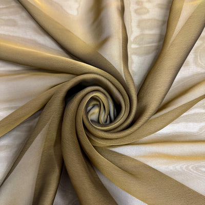 Jolene DARK OLIVE BLACK Polyester Two-Tone Chiffon Fabric by the Yard