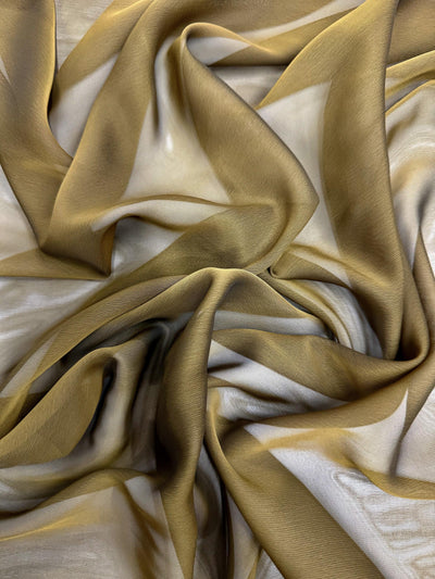 Jolene DARK OLIVE BLACK Polyester Two-Tone Chiffon Fabric by the Yard