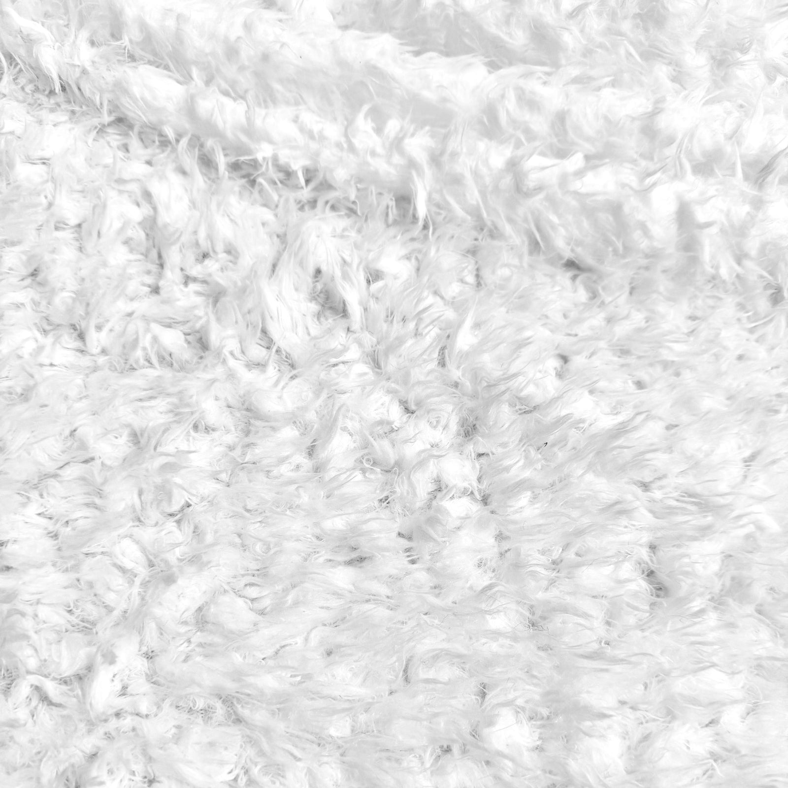 Poppy WHITE Flokati Mongolian Short Pile Soft Faux Fur Fabric for Fursuit, Cosplay Costume, Photo Prop, Trim, Throw Pillow, Crafts