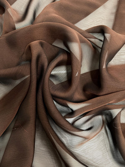 Jolene CHOCOLATE BROWN Polyester Two-Tone Chiffon Fabric by the Yard