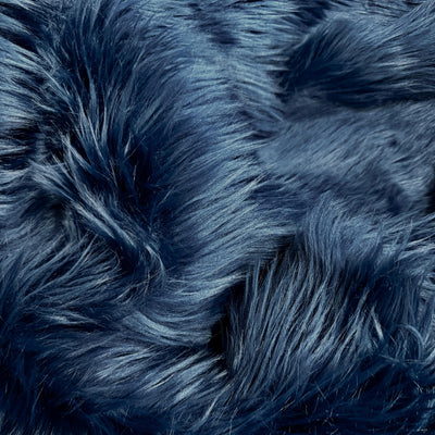 Sasha NAVY BLUE 2 Inch Long Pile Soft Luxury Faux Fur Fabric Fursuit, Cosplay Costume, Photo Prop, Trim, Throw Pillow, Crafts