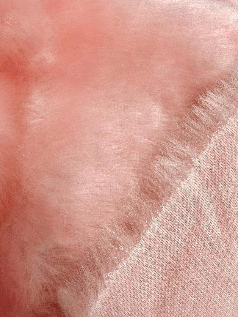 Zahra BLUSH PINK 0.75 Inch Short Pile Soft Faux Fur Fabric for Fursuit, Cosplay Costume, Photo Prop, Trim, Throw Pillow, Crafts - 10177