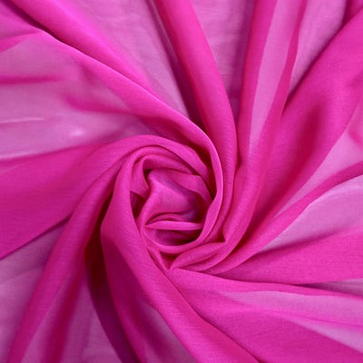 Jolene FUCHSIA Polyester Two-Tone Chiffon Fabric by the Yard - 10135