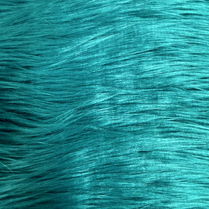Eden DARK TEAL GREEN Shaggy Long Pile Soft Faux Fur Fabric for Fursuit, Cosplay Costume, Photo Prop, Trim, Throw Pillow, Crafts