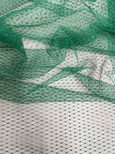 Eleanor HUNTER GREEN Dotted Swiss Mesh Tulle Lace Fabric for Veil, Lining, Apparel, Costume, Party/Home Decor