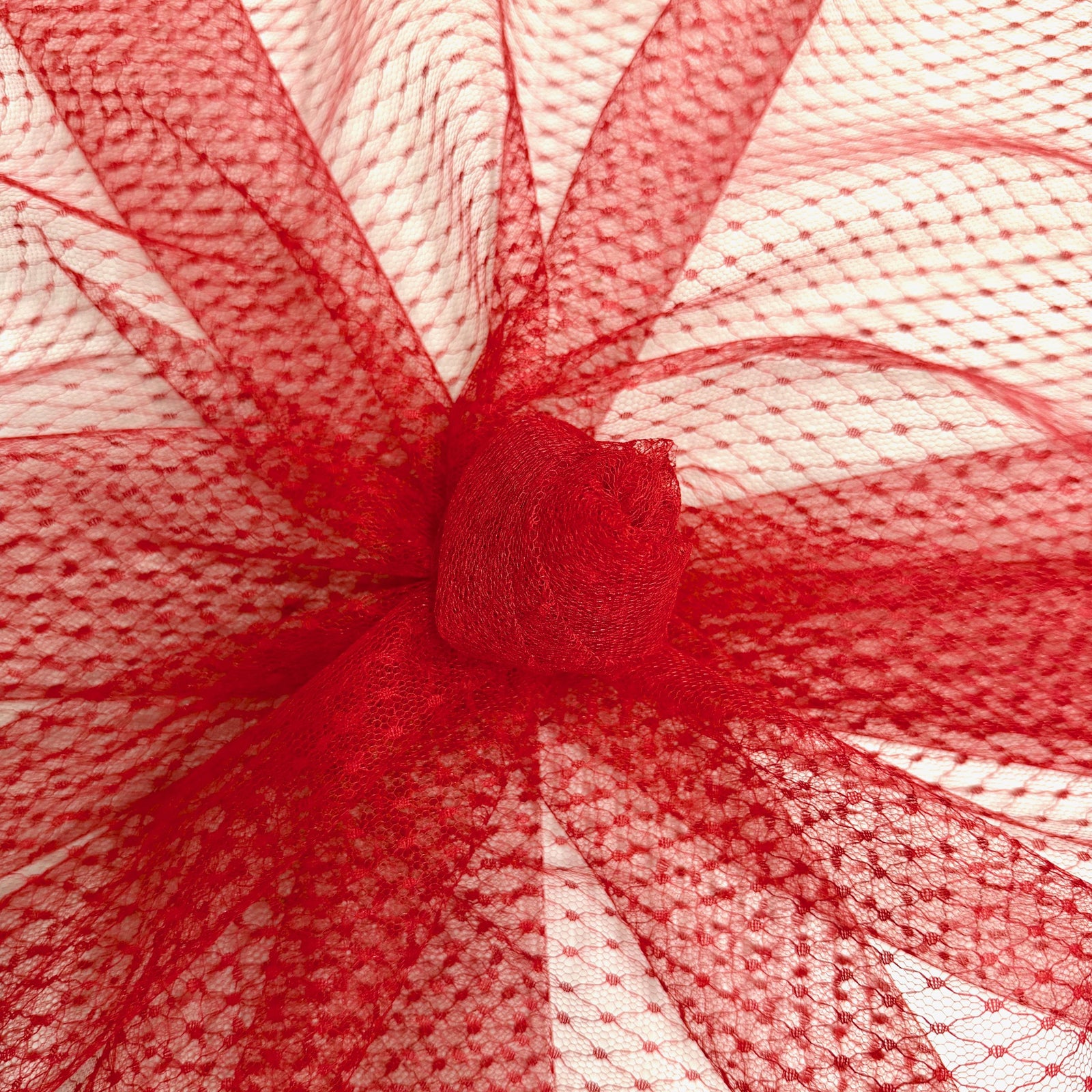 Eleanor RED Dotted Swiss Mesh Tulle Lace Fabric for Veil, Lining, Apparel, Costume, Party/Home Decor