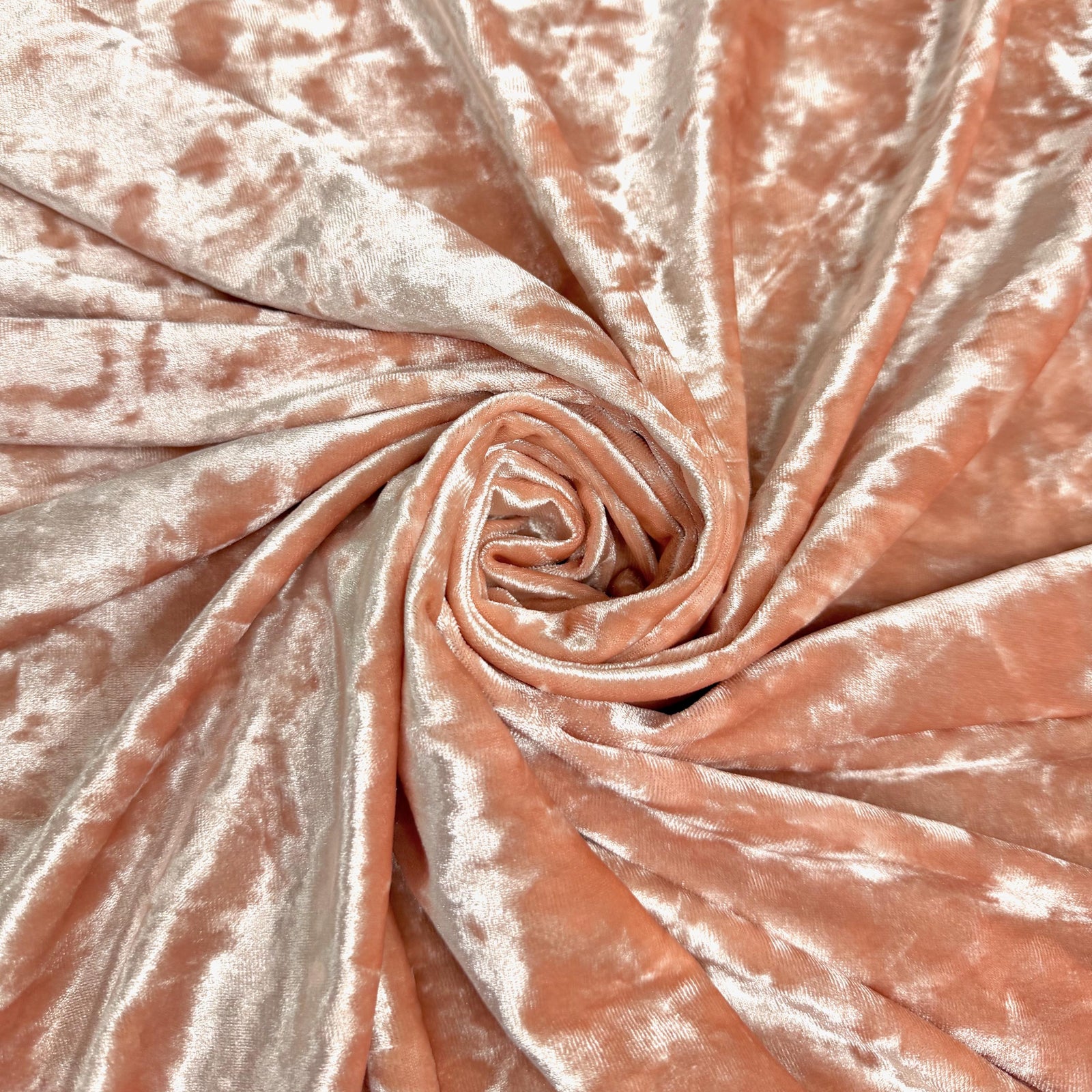 Samantha DUSTY PEACH Polyester Stretch Crushed Velvet Fabric by the Yard for Bows, Topknot. Headwraps, Scrunchies, Clothes, Costumes, Crafts