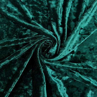 Samantha DARK HUNTER GREEN Polyester Stretch Crushed Velvet Fabric by the Yard for Bows, Topknot, Head Wraps, Scrunchies, Clothes, Crafts