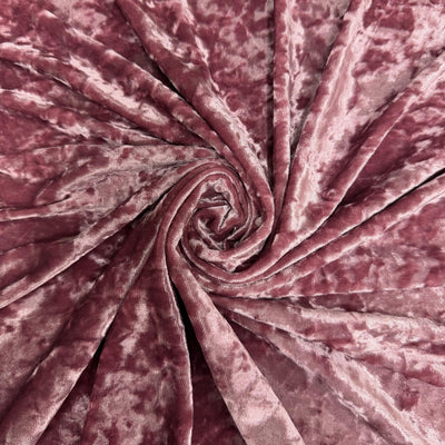 Samantha MAUVE Polyester Stretch Crushed Velvet Fabric by the Yard for Bows, Topknot, Head Wraps, Scrunchies, Clothes, Crafts