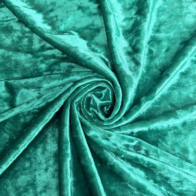 Samantha JADE GREEN Polyester Stretch Crushed Velvet Fabric by the Yard for Bows, Topknot, Head Wraps, Scrunchies, Clothes, Crafts