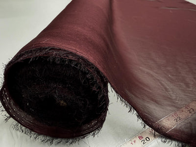 Jolene DARK BURGUNDY Polyester Two-Tone Chiffon Fabric by the Yard - 10135