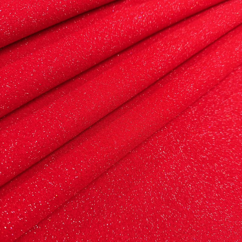 Luna RED 60" Acrylic Glitter Felt Fabric by the Yard for Crafts, Costumes, Decor, Accessories