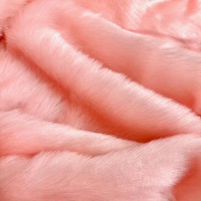 Zahra BLUSH PINK 0.75 Inch Short Pile Soft Faux Fur Fabric for Fursuit, Cosplay Costume, Photo Prop, Trim, Throw Pillow, Crafts - 10177