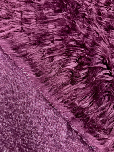 Eden PLUM WAVY CURLY Shaggy Long Pile Soft Faux Fur Fabric for Fursuit, Cosplay Costume, Photo Prop, Trim, Throw Pillow, Crafts