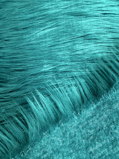 Eden DARK TEAL GREEN Shaggy Long Pile Soft Faux Fur Fabric for Fursuit, Cosplay Costume, Photo Prop, Trim, Throw Pillow, Crafts