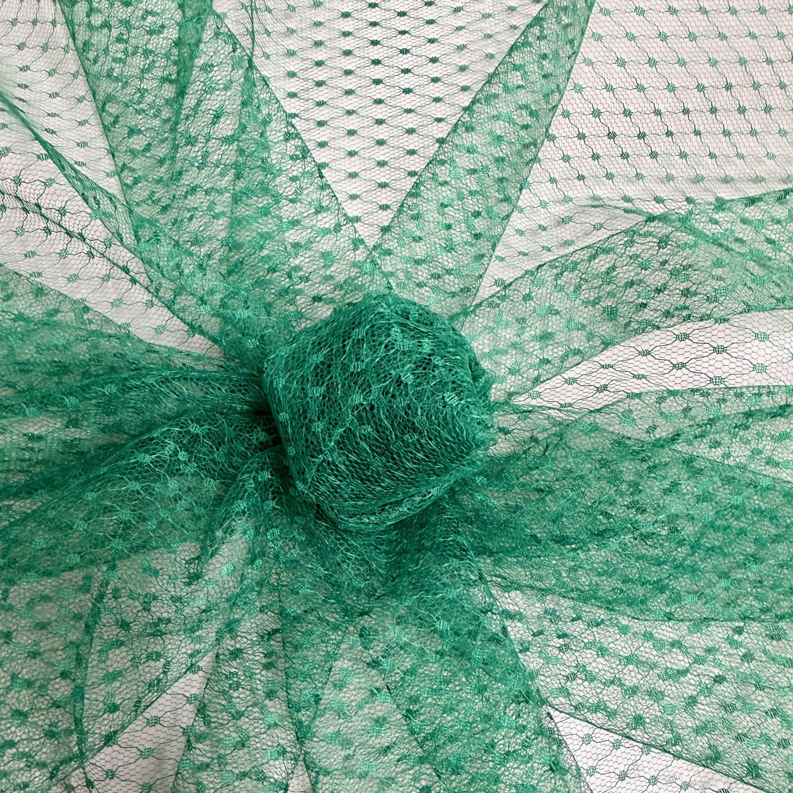 Eleanor HUNTER GREEN Dotted Swiss Mesh Tulle Lace Fabric for Veil, Lining, Apparel, Costume, Party/Home Decor