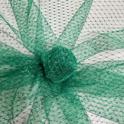 Eleanor HUNTER GREEN Dotted Swiss Mesh Tulle Lace Fabric for Veil, Lining, Apparel, Costume, Party/Home Decor