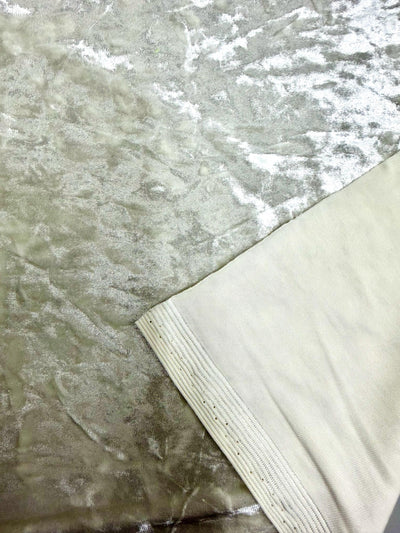 Samantha IVORY Polyester Stretch Crushed Velvet Fabric by the Yard for Bows, Topknot, Head Wraps, Scrunchies, Clothes, Costumes, Crafts