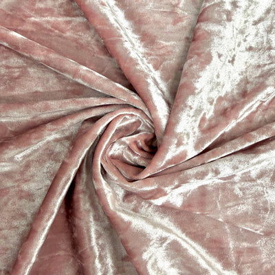 Samantha OLD ROSE Polyester Stretch Crushed Velvet Fabric by the Yard for Bows, Topknot, Head Wraps, Scrunchies, Clothes, Costumes, Crafts