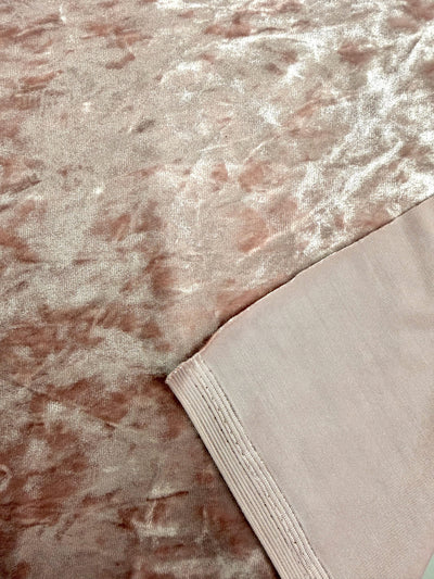 Samantha OLD ROSE Polyester Stretch Crushed Velvet Fabric by the Yard for Bows, Topknot, Head Wraps, Scrunchies, Clothes, Costumes, Crafts