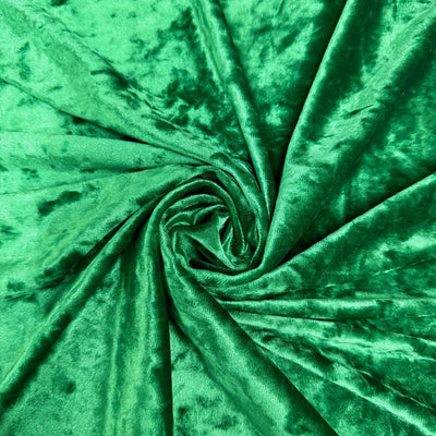 Samantha EMERALD GREEN Polyester Stretch Crushed Velvet Fabric by the Yard for Bows, Topknot, Head Wraps, Scrunchies, Clothes, Crafts