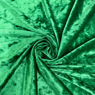 Samantha EMERALD GREEN Polyester Stretch Crushed Velvet Fabric by the Yard for Bows, Topknot, Head Wraps, Scrunchies, Clothes, Crafts