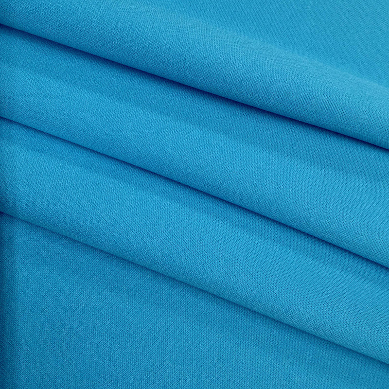 Evie TURQUOISE Polyester (Not Neoprene) Scuba Double Knit Fabric by the Yard - 10021