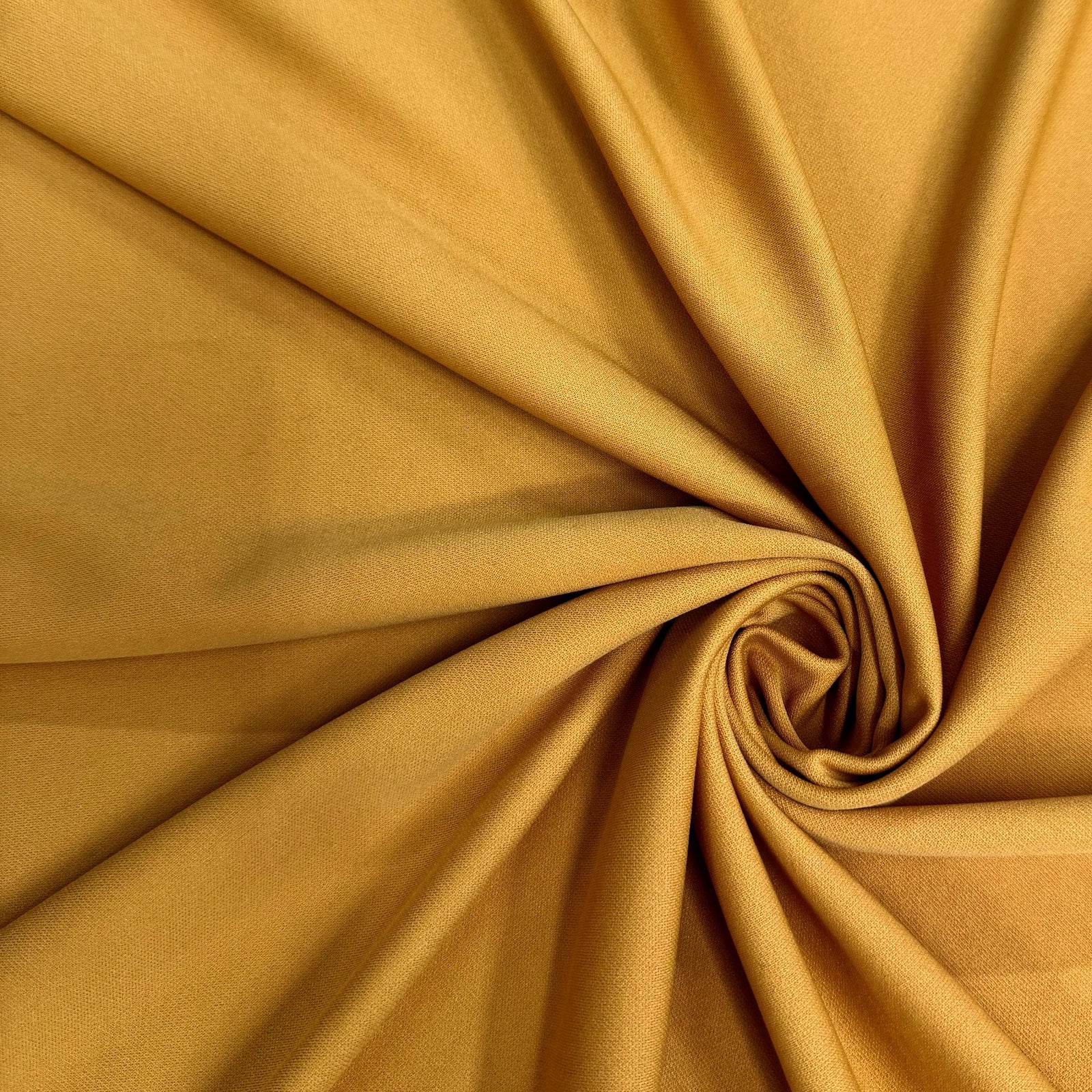 Evie MUSTARD GOLD Polyester (Not Neoprene) Scuba Double Knit Fabric by the Yard - 10021