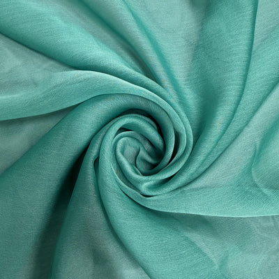 Jolene SEAFOAM AQUA Polyester Two-Tone Chiffon Fabric by the Yard - 10135