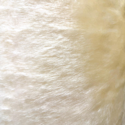 Zahra IVORY 0.75 Inch Short Pile Soft Faux Fur Fabric for Fursuit, Cosplay Costume, Photo Prop, Trim, Throw Pillow, Crafts - 10177