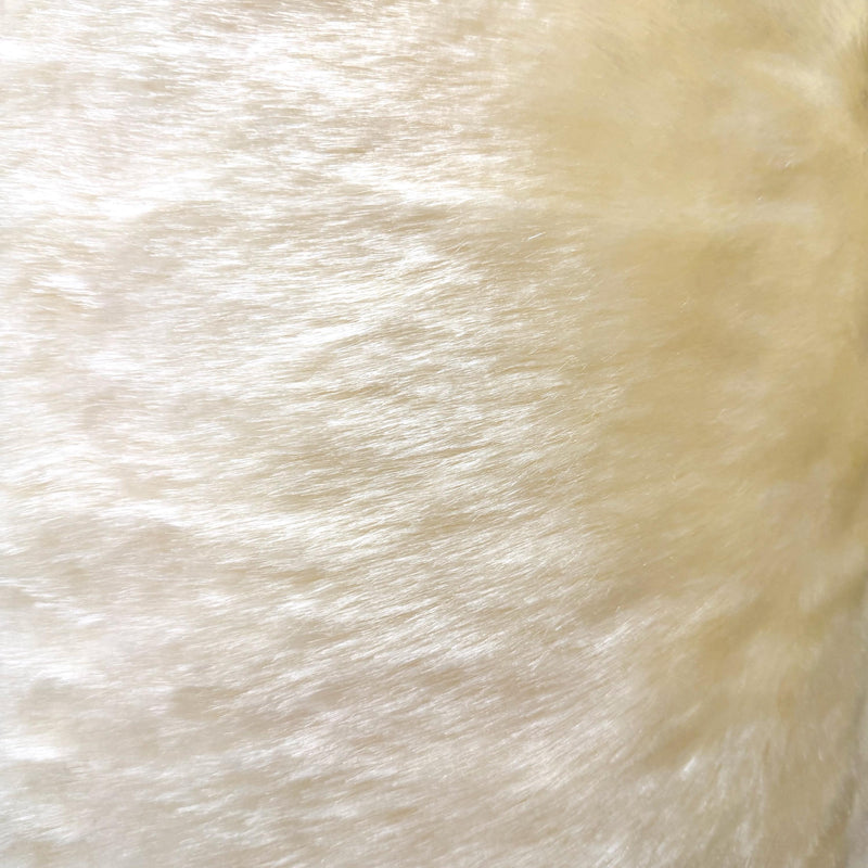 Zahra IVORY 0.75 Inch Short Pile Soft Faux Fur Fabric for Fursuit, Cosplay Costume, Photo Prop, Trim, Throw Pillow, Crafts - 10177