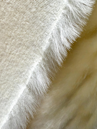 Zahra IVORY 0.75 Inch Short Pile Soft Faux Fur Fabric for Fursuit, Cosplay Costume, Photo Prop, Trim, Throw Pillow, Crafts - 10177