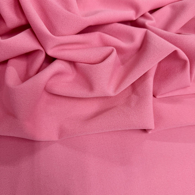 Chey BUBBLEGUM PINK Stretch Crepe Scuba Techno Knit Polyester Spandex Fabric for Bows, Top Knots, Head Wraps, Clothes, Costumes, Crafts