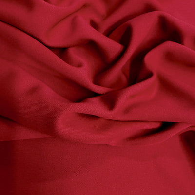 Evie RED Polyester (Not Neoprene) Scuba Double Knit Fabric by the Yard - 10021