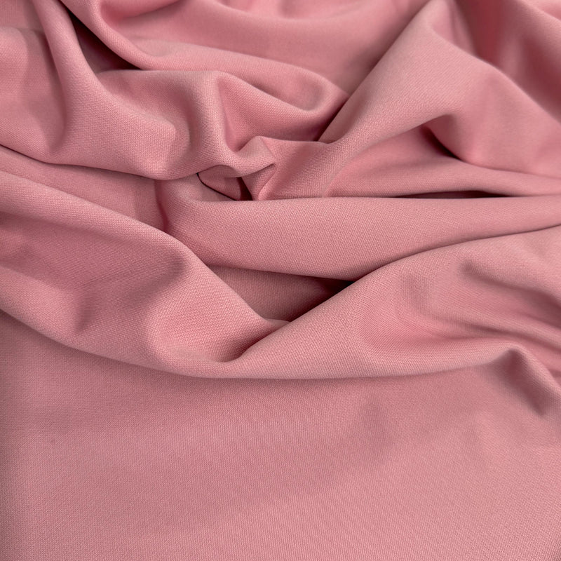 Evie DUSTY PINK Polyester (Not Neoprene) Scuba Double Knit Fabric by the Yard - 10021