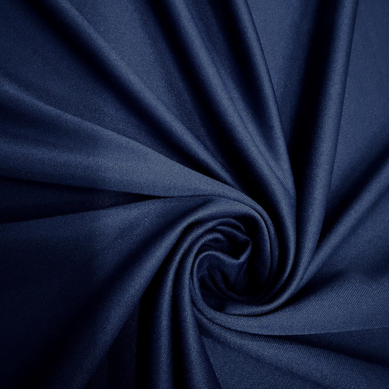 Evie NAVY BLUE Polyester (Not Neoprene) Scuba Double Knit Fabric by the Yard - 10021