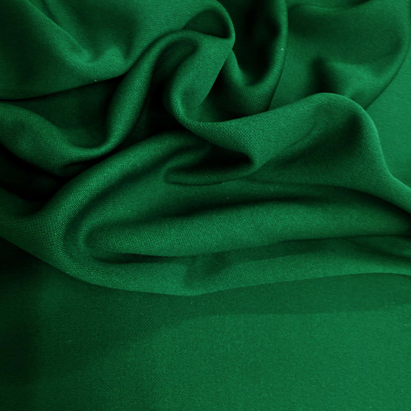 Evie EMERALD GREEN Polyester (Not Neoprene) Scuba Double Knit Fabric by the Yard - 10021