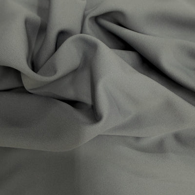 Evie GREY Polyester (Not Neoprene) Scuba Double Knit Fabric by the Yard - 10021