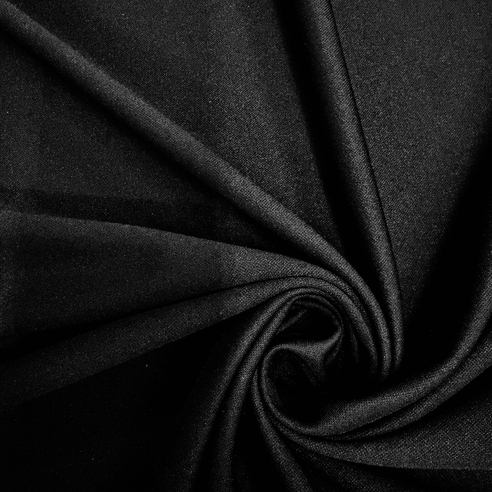 Evie BLACK Polyester (Not Neoprene) Scuba Double Knit Fabric by the Yard - 10021