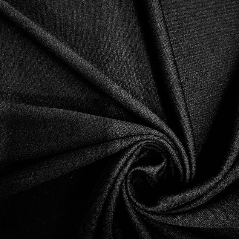Evie BLACK Polyester (Not Neoprene) Scuba Double Knit Fabric by the Yard - 10021