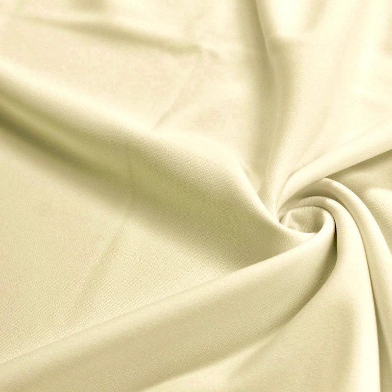Evie CREAM Polyester (Not Neoprene) Scuba Double Knit Fabric by the Yard - 10021