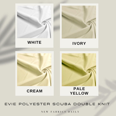 Evie Polyester (Not Neoprene) Scuba Double Knit Fabric by the Yard