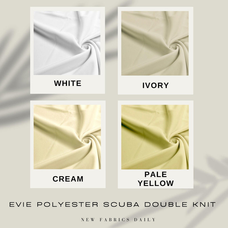 Evie Polyester (Not Neoprene) Scuba Double Knit Fabric by the Yard