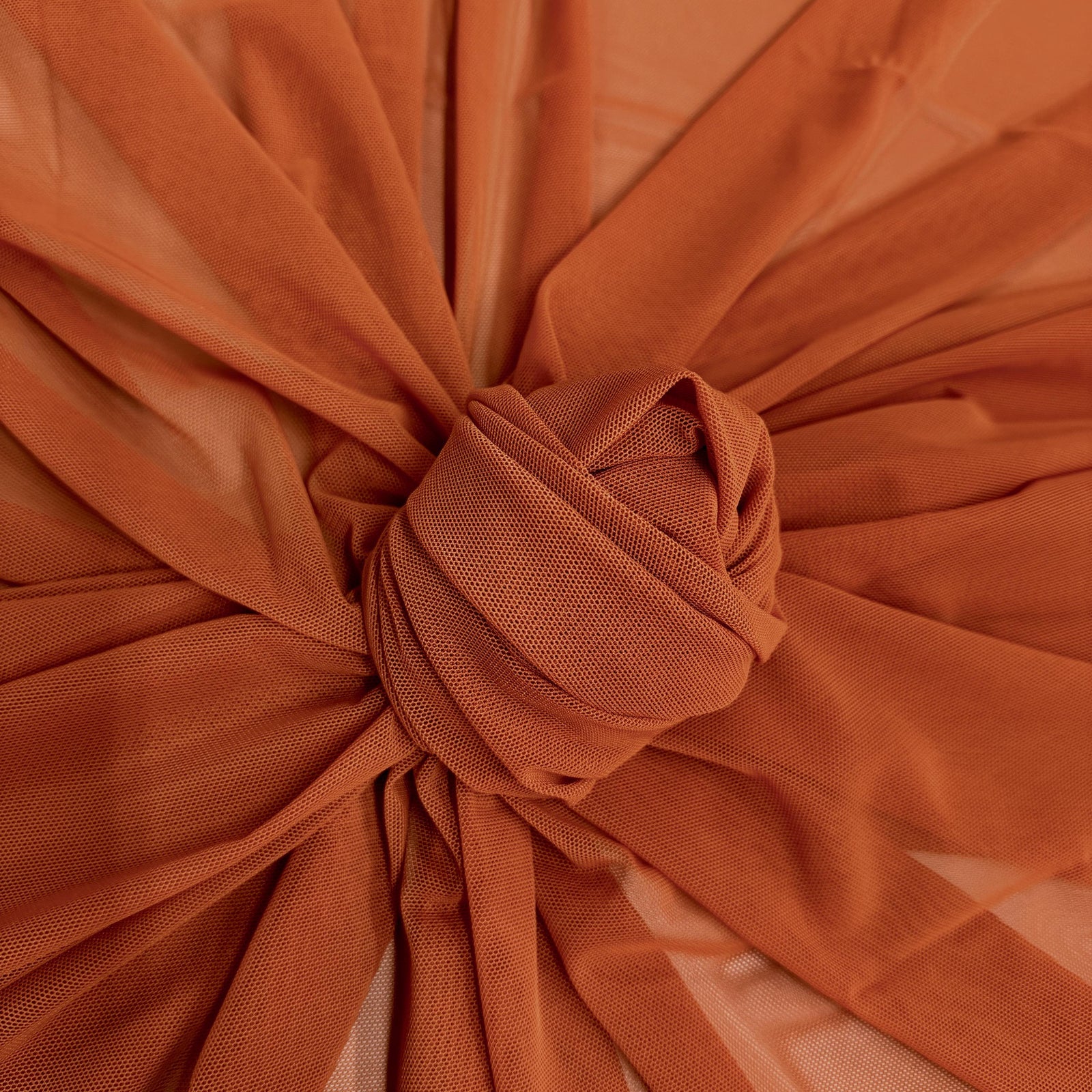 Dorothea BURNT ORANGE Power Mesh Nylon Spandex Fabric by the Yard