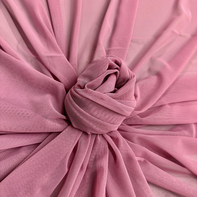 Dorothea DARK DUSTY PINK Power Mesh Nylon Spandex Fabric by the Yard